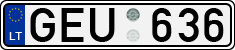 License plate of Lithuania, Cars
