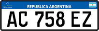 License plate of Argentina, Cars (Mercosur, AB 123 CD)