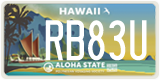 Hawaii, Specialty plates (AB12C)