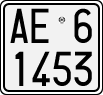 License plate of Italy, Motorcycles (1994 year series)