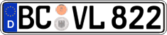 German license plate, Regular plates