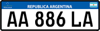 License plate of Argentina, Cars (Mercosur, AB 123 CD)
