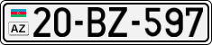 License plate of Azerbaijan, Cars