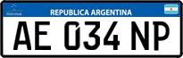 License plate of Argentina, Cars (Mercosur, AB 123 CD)