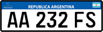 License plate of Argentina, Cars (Mercosur, AB 123 CD)