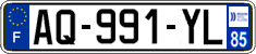 French license plate, SIV (ordinary)