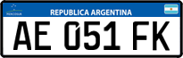 License plate of Argentina, Cars (Mercosur, AB 123 CD)