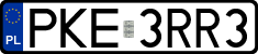 License plates of Poland, Regular car plates