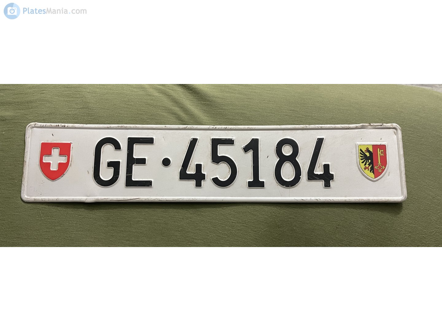 GE 45184, License plate without vehicle 
