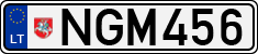 License plate of Lithuania, Cars