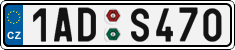 License plate of the Czech Republic, Cars (2001)