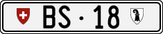 License plate of Switzerland, Cars