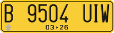 License plate of Indonesia, Commercial vehicles