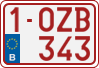 License plate of Belgium, Regular plates (2010)