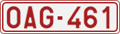 License plate of Belgium, 1951 year system