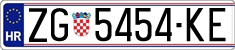 License plate of Croatia, Regular plates