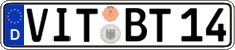 German license plate, Regular plates