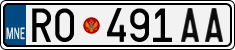 License plate of Montenegro, Trailers