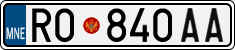 License plate of Montenegro, Trailers