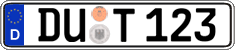 German license plate, Regular plates
