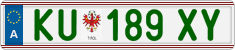 License plate of Austria, Regular plates