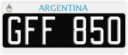 License plate of Argentina, Cars (1995, ABC 123)