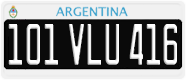 License plate of Argentina, Trailers (1995, 101 ABC 123)