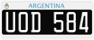 License plate of Argentina, Cars (1995, ABC 123)