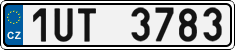 License plate of the Czech Republic, Cars (2001)