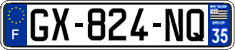 French license plate, SIV (ordinary)