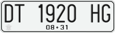 License plate of Indonesia, Regular plates