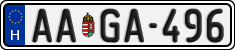 license plates of Hungary, Regular plates (2022)