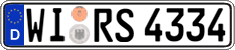 German license plate, Regular plates