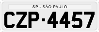 License plate of Brazil, Private owners (1990)