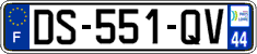 French license plate, SIV (ordinary)
