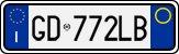 License plate of Italy, Cars (1994 year series)