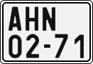 License plate of the Czech Republic, Cars (1960)