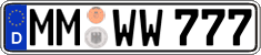 German license plate, Regular plates