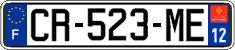 French license plate, SIV (ordinary)