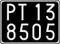License plate of Italy, Cars (1927 year series)