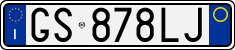 License plate of Italy, Cars (1994 year series)