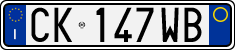 License plate of Italy, Cars (1994 year series)