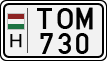 license plates of Hungary, Cars (1990)