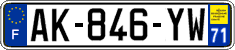French license plate, SIV (ordinary)