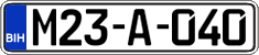 License plate of Bosnia and Herzegovina, Regular plates