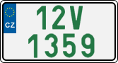 License plate of the Czech Republic, Oldtimers (2001)