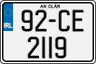 License plate of Ireland, Regular plates