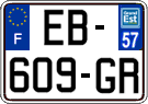 French license plate, SIV (ordinary)
