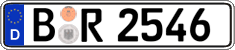 German license plate, Regular plates