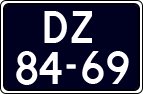 License plate of the Netherlands, Imported oldtimers (cars)